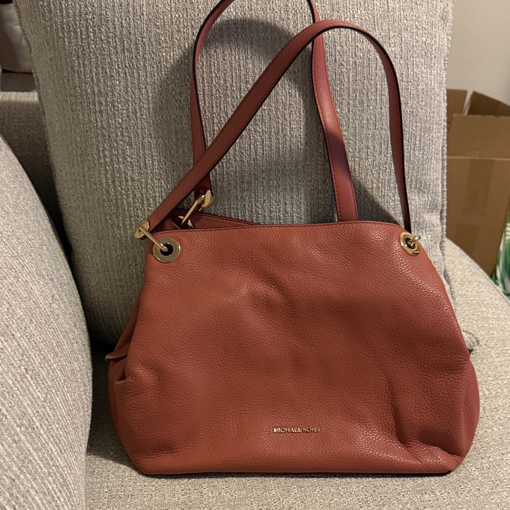 Michael Kors Terracotta Leather Shoulder Bag